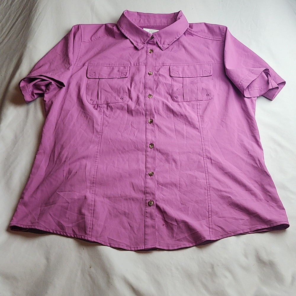 Gander Mountain Guide Series Fishing Shirt Purple Women's Size XXL